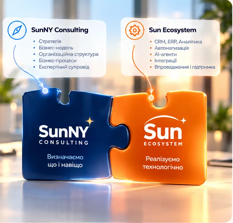 Два з’єднані пазли SunNY Consulting та Sun Ecosystem: визначаємо що і навіщо, реалізуємо технологічно